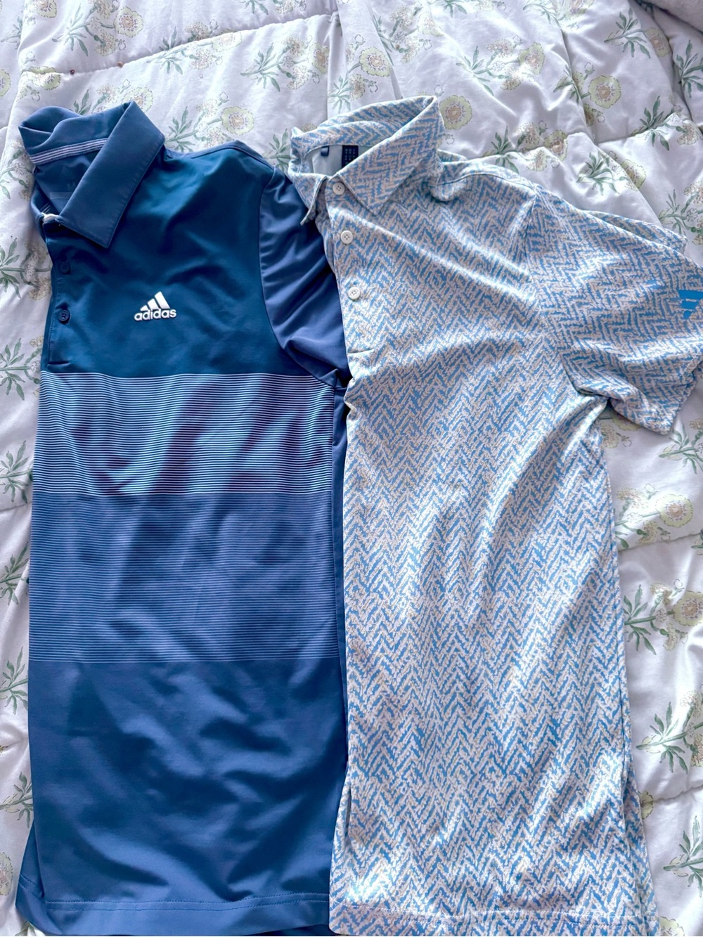 Adidas Ultimate365 Jacquard Semi Blue Burst Gradient Shirt Men lot Medium Polo
